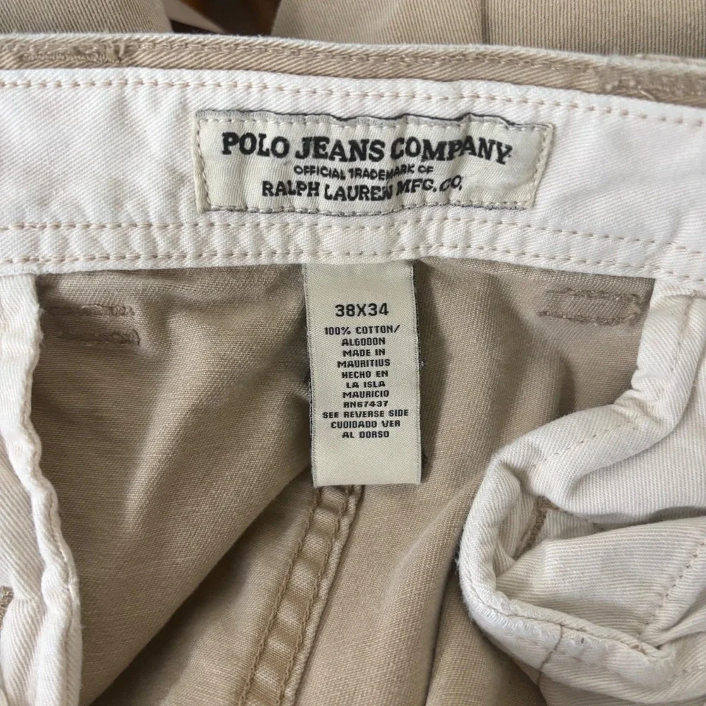Y2K Polo Jeans Co Ralph Lauren Cargo Pants Baggy Vintage Straight Leg‎ 38X34